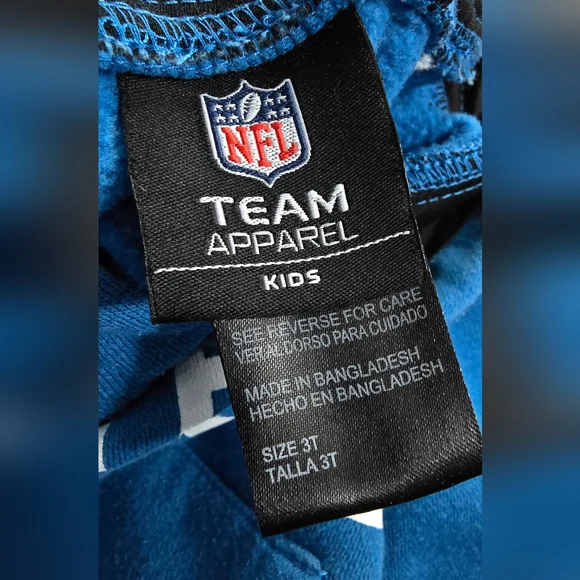 NFL Detroit Lions Football Kids Toddler 3T Blue Hoodie Sports - Picture 4 of 5